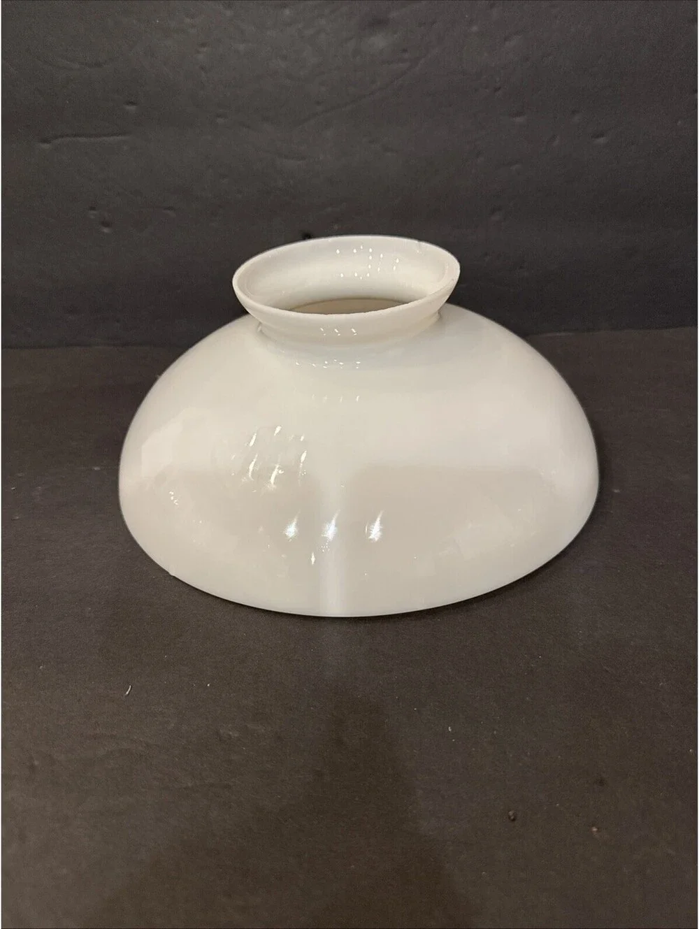 Antique White Glass 9 5/8” Chimney Style Shade, Oil, Student  Lamp 4” Fitter